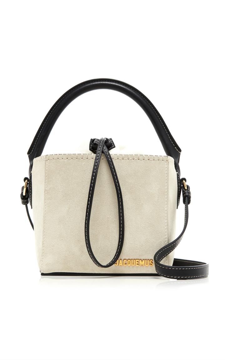 Moda Operandi Jacquemus Le Seau Carre Contrasting Suede Tote
