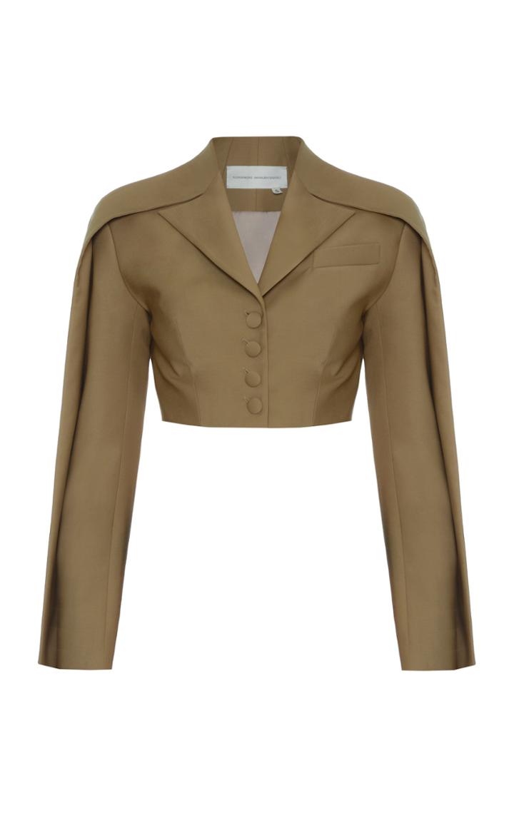 Aleksandre Akhalkatsishvili Double Sleeve Cropped Wool Blazer