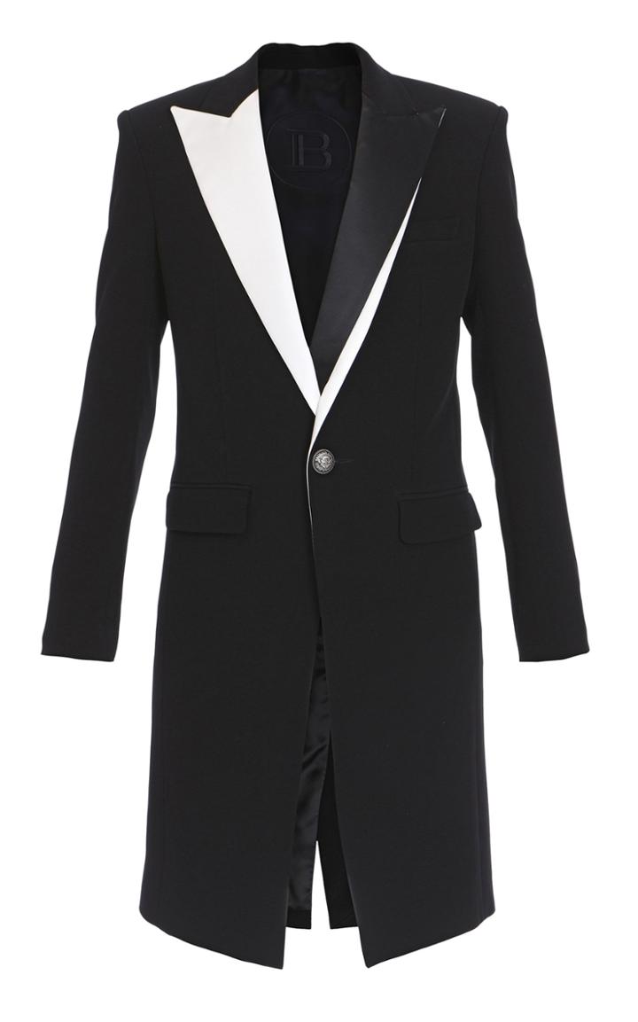 Balmain Bicolor Double Lapel Coat