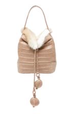 Nancy Gonzalez Mini Mink And Crocodile Hobo Bag