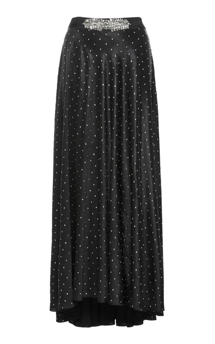Paco Rabanne Embroidered Sateen Skirt