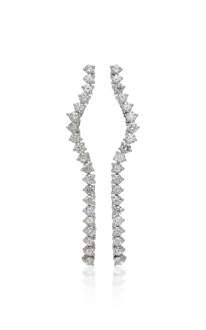 Lynn Ban Jewelry Rivulet Sterling Silver And Diamond Earrings