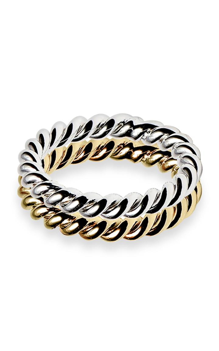Isabel Lennse Twisted Sterling Silver And Gold-plated Ring Set