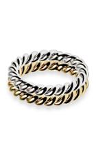 Isabel Lennse Twisted Sterling Silver And Gold-plated Ring Set
