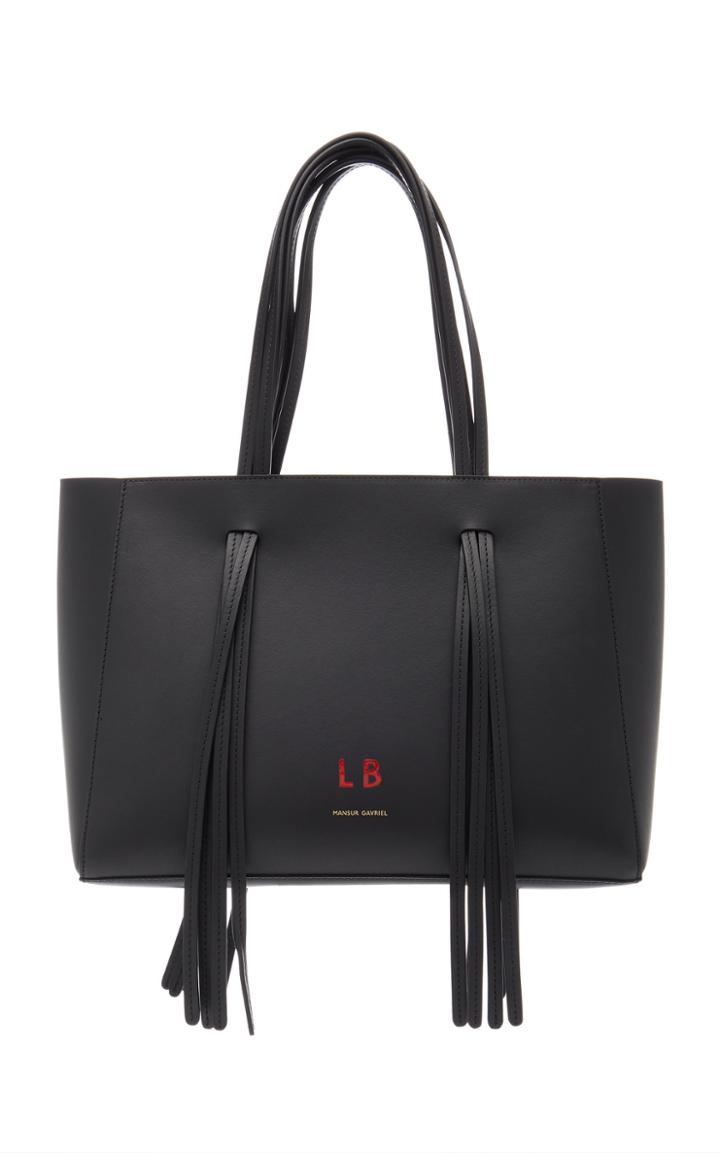Moda Operandi Mansur Gavriel Monogrammable Vegetable Tanned Fringe Tote