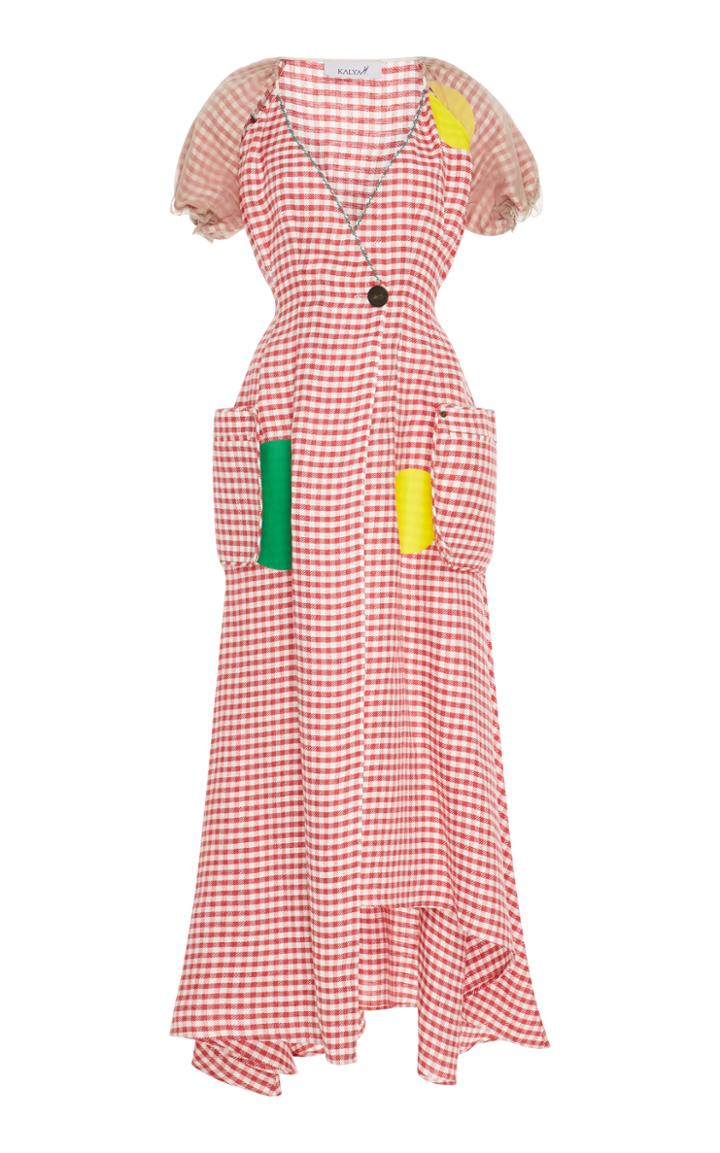 Kalyah Checkered Vintage Style Dress