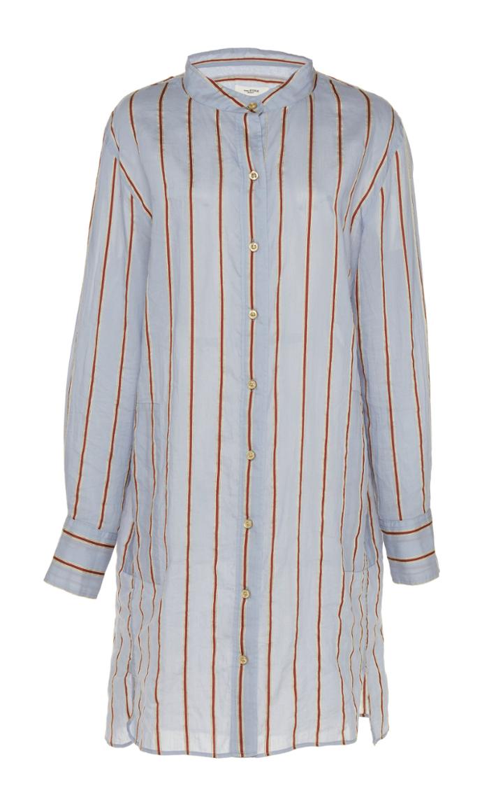 Isabel Marant Toile Yucca Striped Cotton-blend Shirt Dress