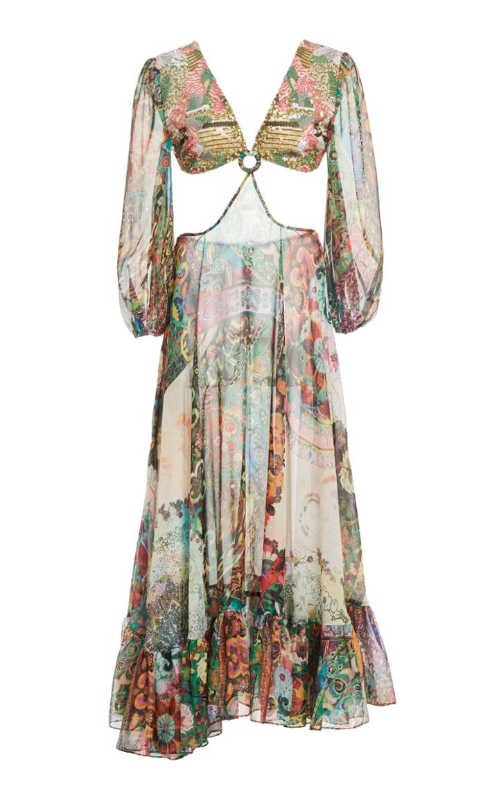 Alexis Charisse Cutout Crepe Midi Dress