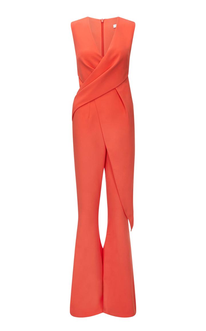 Safiyaa Eldora Sleeveless Heavy Crepe Wrap Jumpsuit