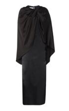 Moda Operandi Marina Moscone Draped Cape-effect Satin Dress Size: 0