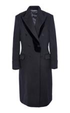 Moda Operandi Dolce & Gabbana Velvet-trimmed Cady Coat