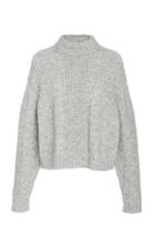 Sally Lapointe Cable-knit Mock Neck Sweater