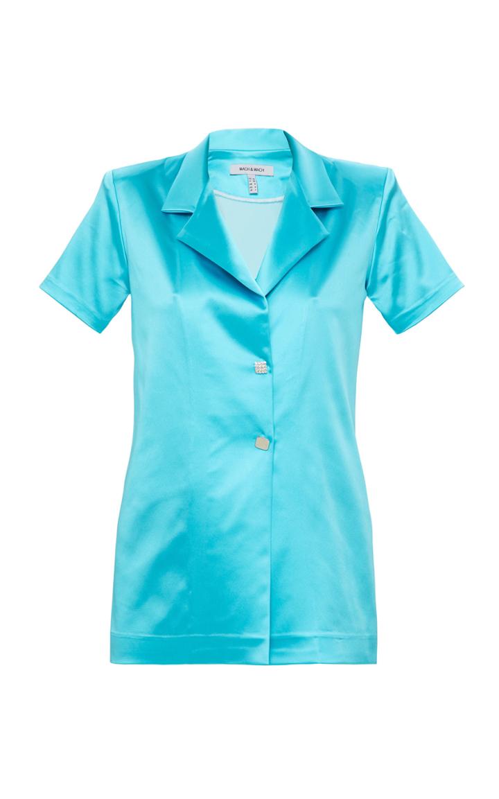 Moda Operandi Mach & Mach Aqua Blue French Shirt