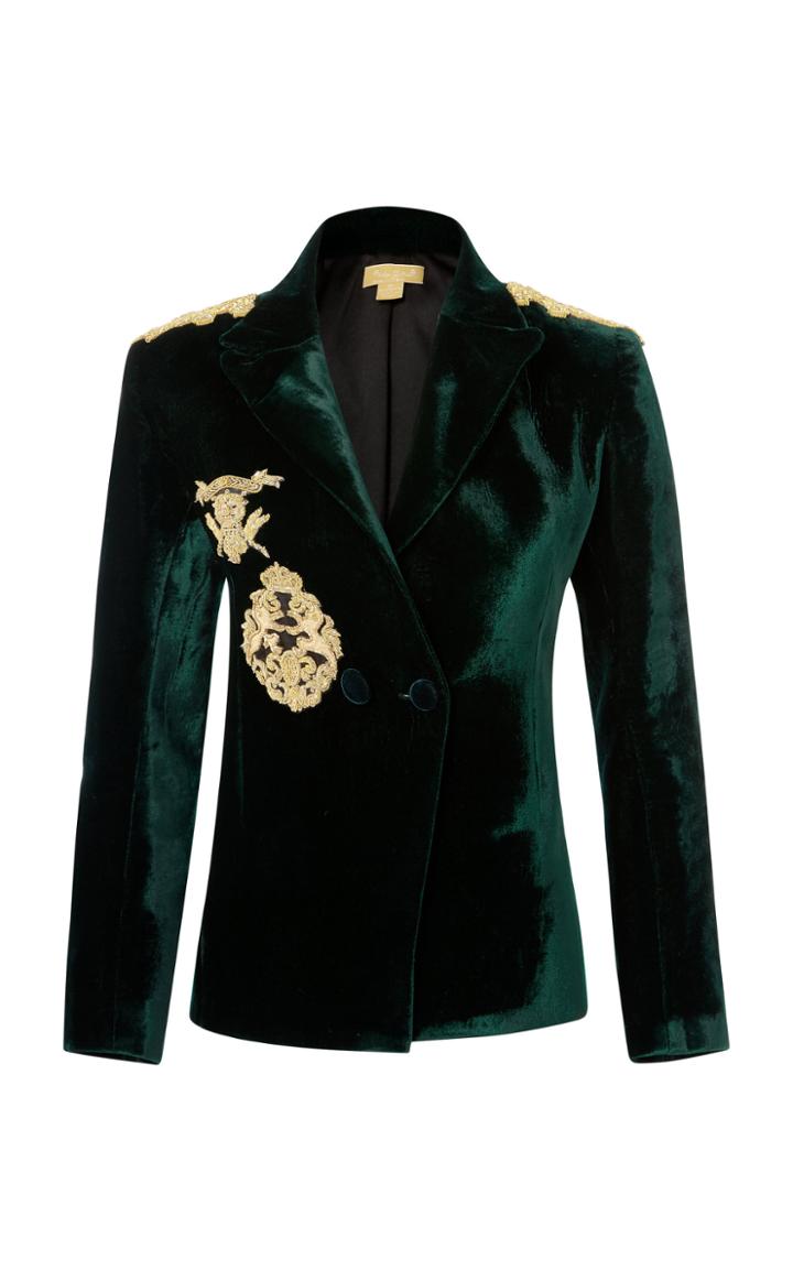 Nadya Shah Tara Velvet Hunting Blazer