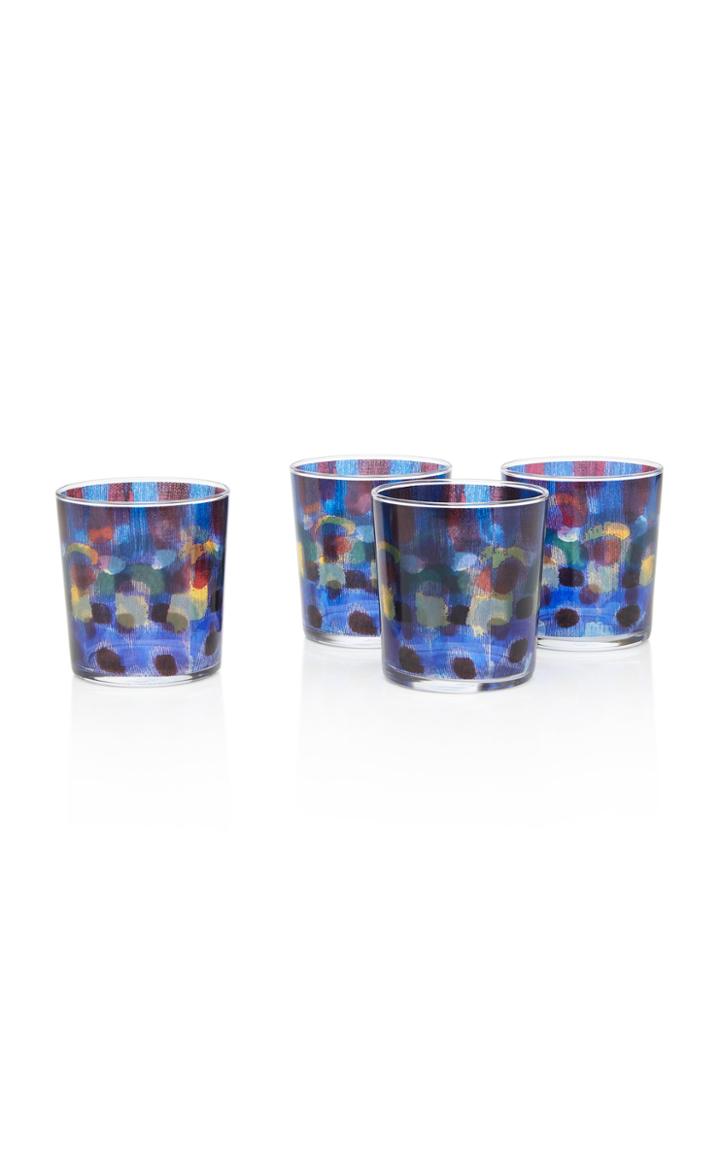 Le Botteghe Su Gologone Set-of-4 Painted Glasses