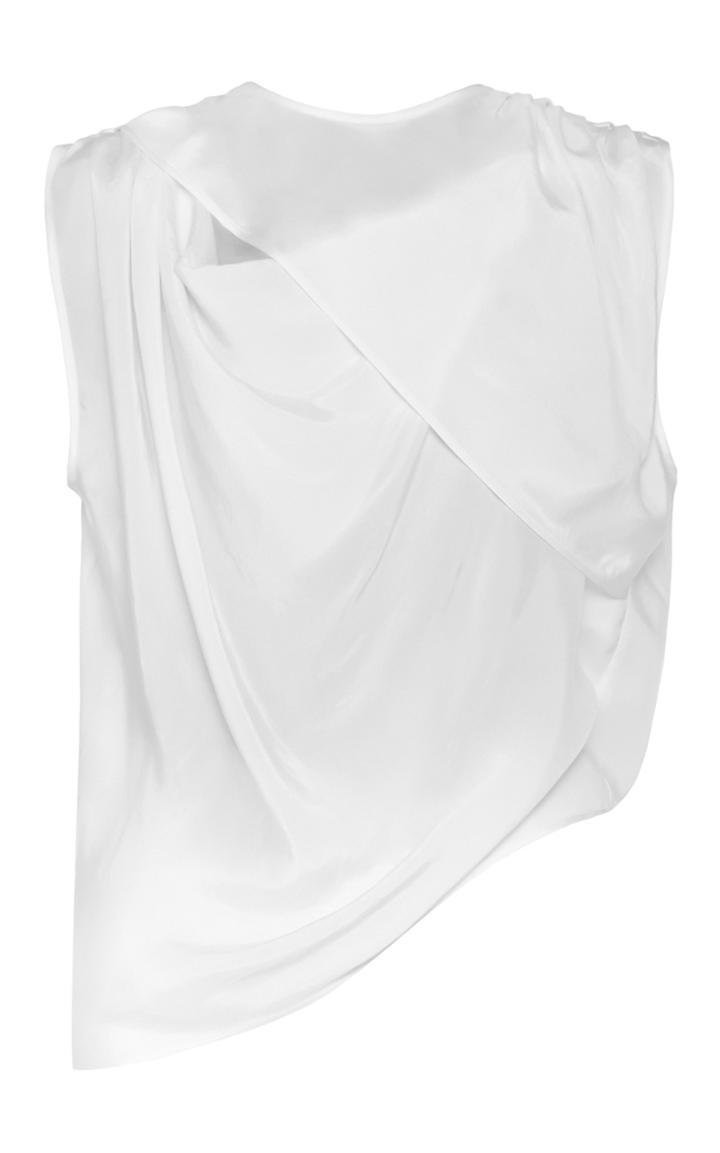 Moda Operandi Matriel Asymmetric Silk-blend Tank Top