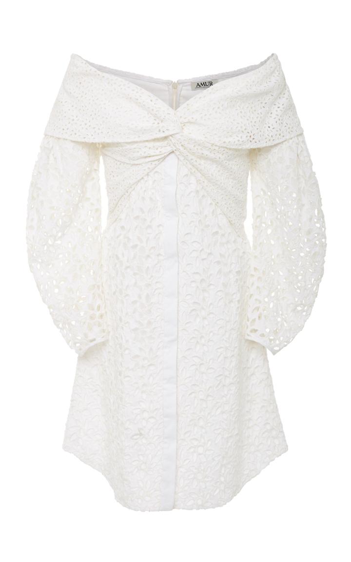 Amur Ariel Floral Eyelet Dress