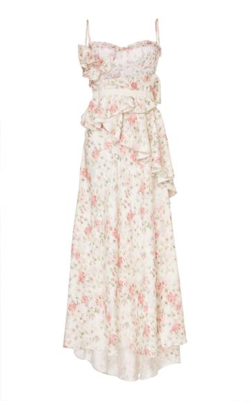 Brock Collection Doyle Cherry Blosson Silk Jacquard Dress