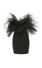 Alexandre Vauthier Tulle Sleeve Mini Dress