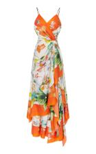 Carolina Herrera Sleeveless Silk Wrap Dress