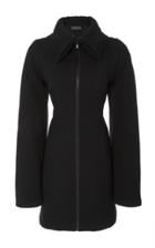Brandon Maxwell Voluminous Sleeve Layered Collar Coat