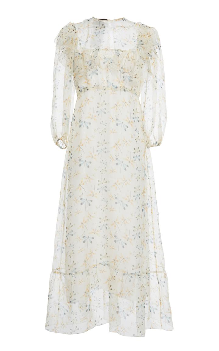Rochas Dragonfly Organza Midi Dress