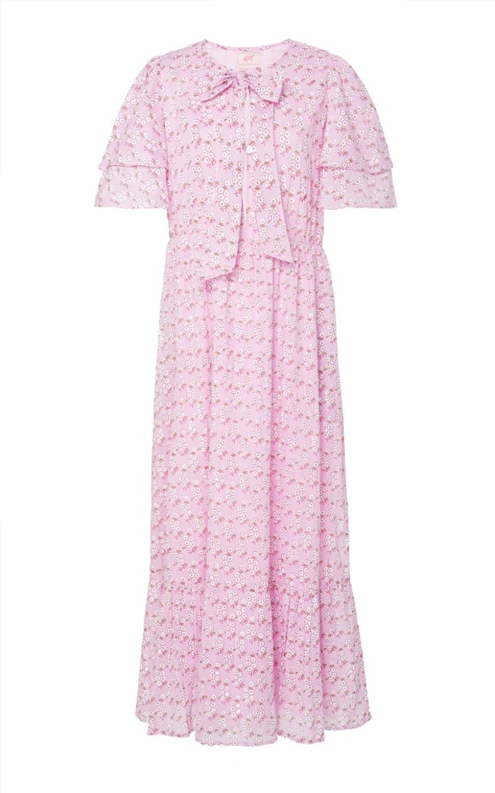 Banjanan Vendula Bow-detailed Printed Cotton Maxi Dress