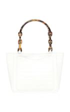 Edie Parker Micro Tote In Croc Embossed Patent
