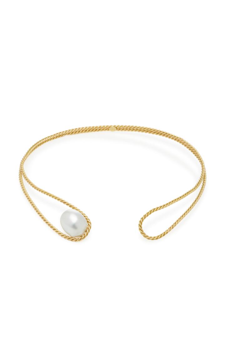 Haute Victoire 18k Gold And Pearl Choker