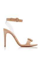Alexandre Birman Vicky Knotted Leather And Pvc Sandals Size: 36