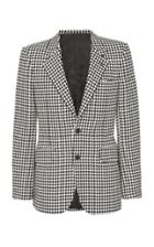 Moda Operandi Alexander Mcqueen Single-breasted Houndstooth Wool Blazer Size: 46