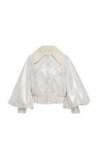 Rodarte Leather Jacket With Shearling Collar