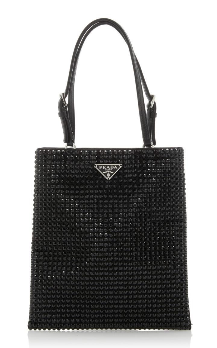 Prada Satin Handbag With Decoration