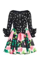 Moda Operandi Richard Quinn Bespoke Mbroidered Polka Dot Taffeta Mini Dress