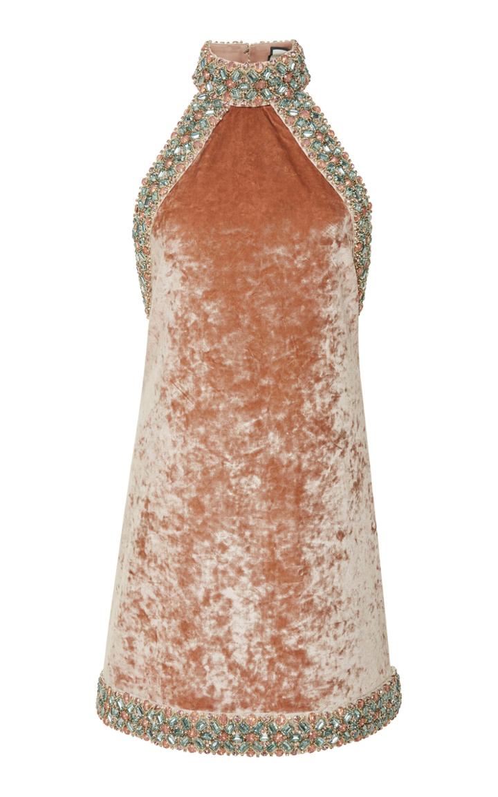 Alexis Kinsley Embellished Velvet Mini Dress