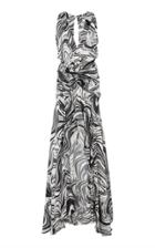 Silvia Tcherassi Marble-patterned Egle Silk Dress