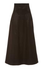 Marina Moscone Dirndl Wool Silk Blend Skirt