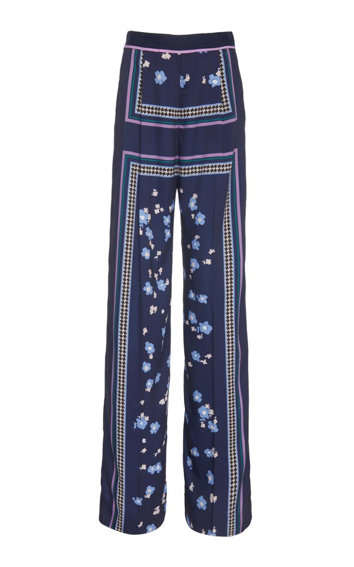 Lela Rose High Waist Printed Pant