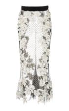 Amen Couture Flower Patch Net Pencil Skirt