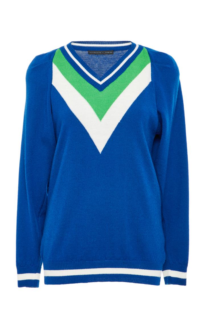 Victoria/tomas Variegated Stripe Pullover