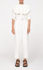 Moda Operandi Sea Hazel Broderie-trim Cotton Jumpsuit