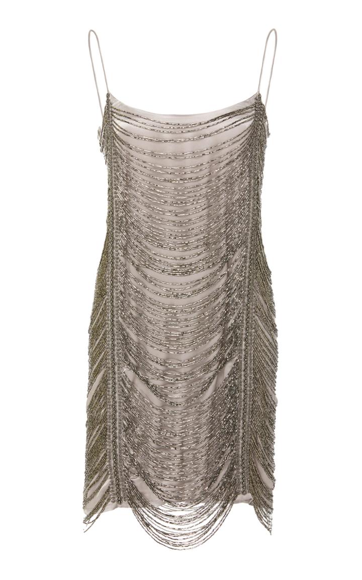 Zeynep Aray Beaded Silk Mini Dress
