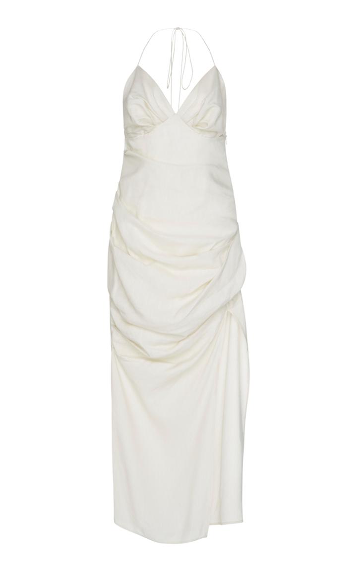 Jacquemus Ruched V-neck Dress