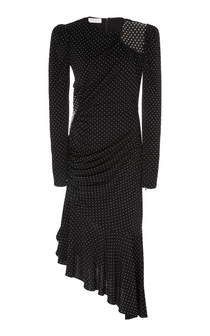 Moda Operandi Michael Kors Collection Embellished Asymmetric Crepe-jersey Dress Size