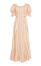 Rixo Kate Ruffled Cotton Midi Dress