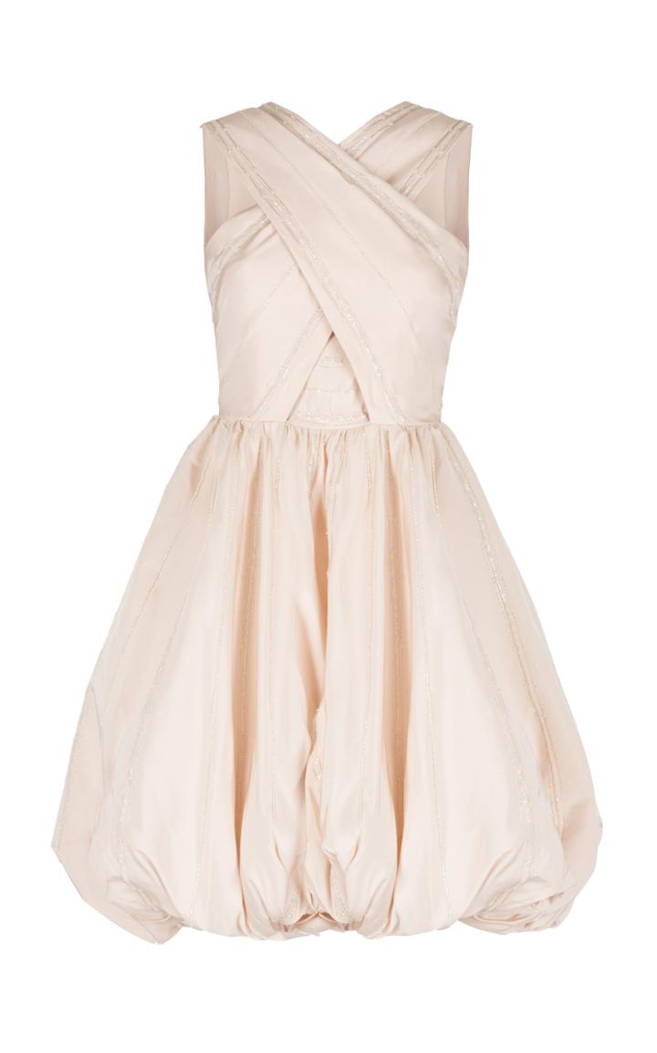 Bazza Alzouman Shirley Criss Cross Mini Gown With Beading
