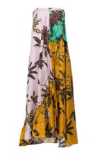 Dorothee Schumacher Strapless Floral-print Silk Midi Dress