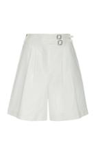 Lanvin Belted Cotton Wide-leg Shorts