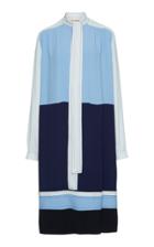 Marni Long Sleeve Silk-blend Shift Dress