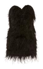Michael Lo Sordo Ostrich Feather-embellished Mini Dress